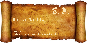 Barna Matild névjegykártya